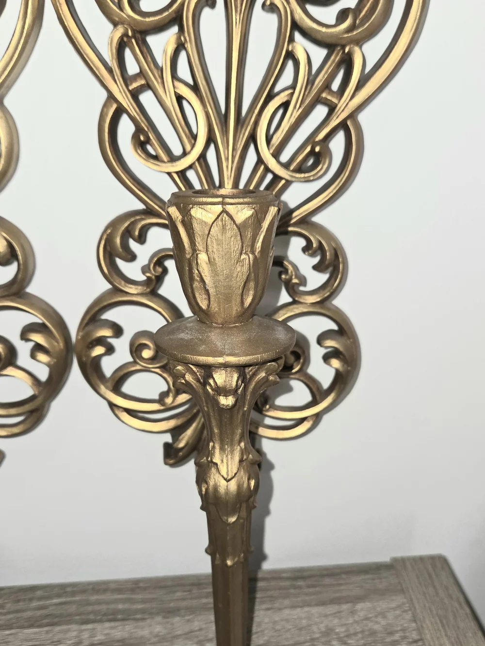 Set of 2 VTG Burwood Products Syroco Gold Hollywood Regency Wall Candle Sconces. - Picture 8 of 13